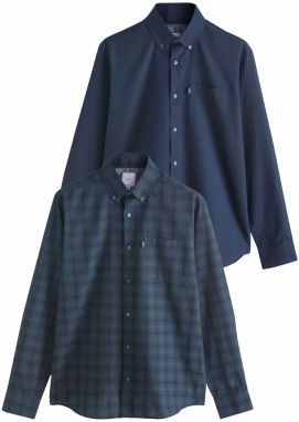 Next Košeľa  námornícka modrá / tmavozelená