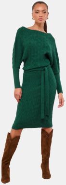 Lipsy Pletené šaty  tmavozelená
