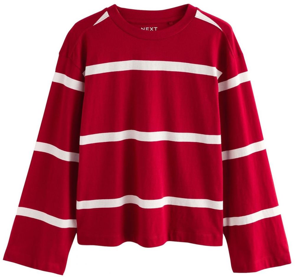 Next Tričko  čerešňová / biela