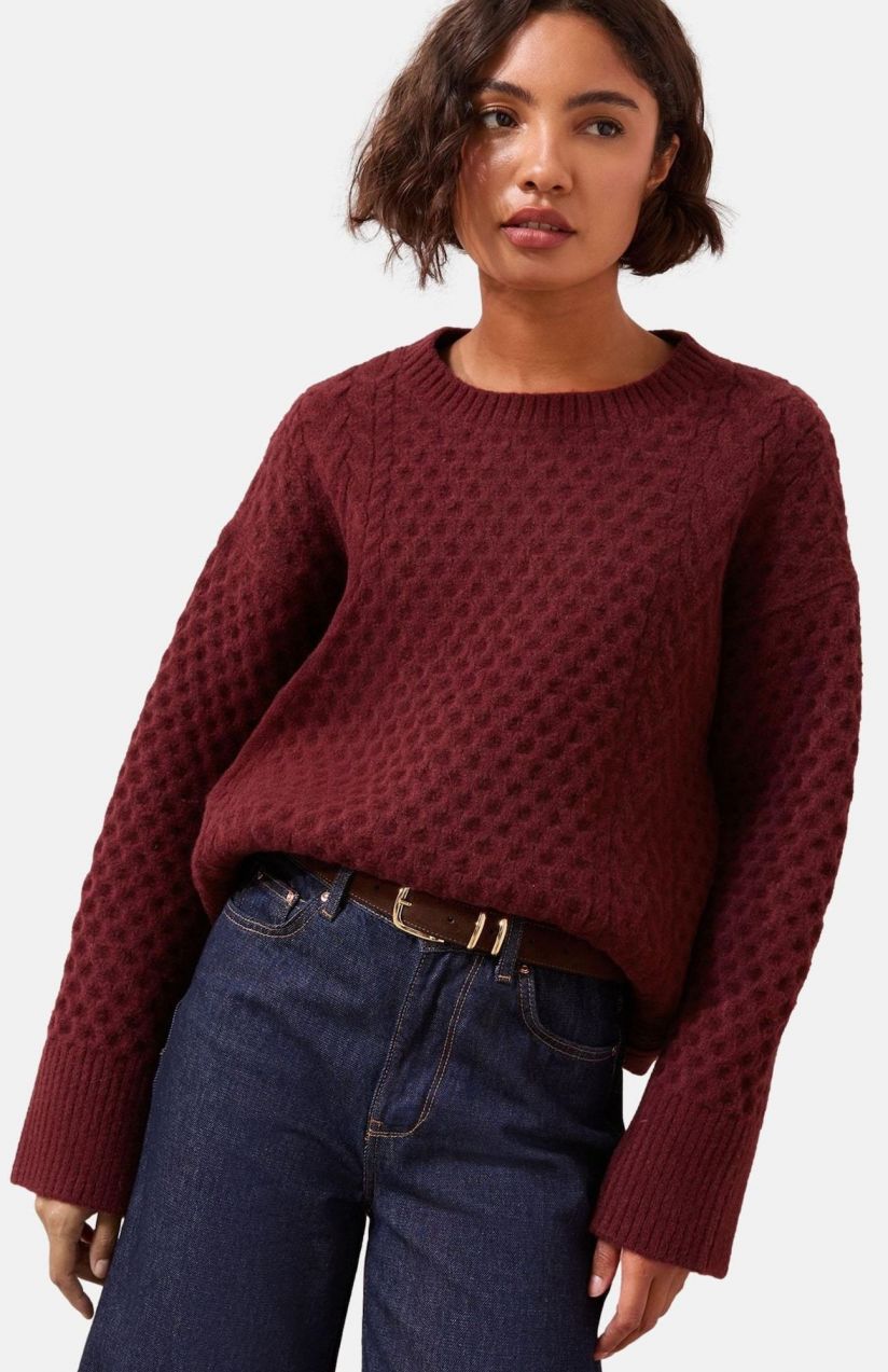 Friends Like These Sveter  tmavočervená