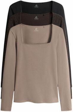 The Set Tričko  farba ťavej srsti / hnedá / čierna