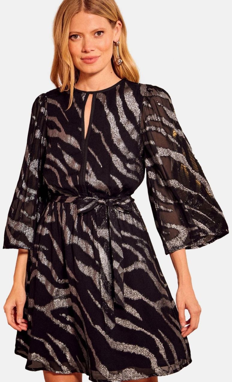 love & roses Šaty  čierna / strieborná