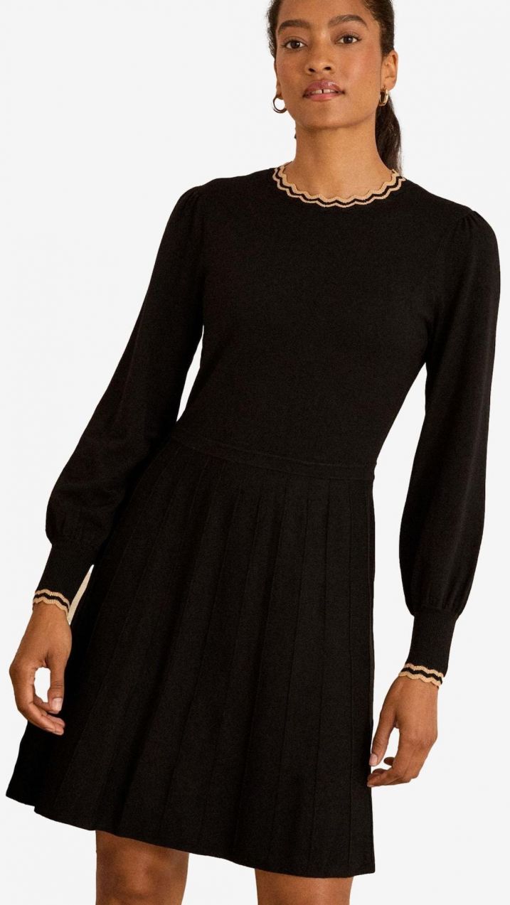 love & roses Pletené šaty  čierna