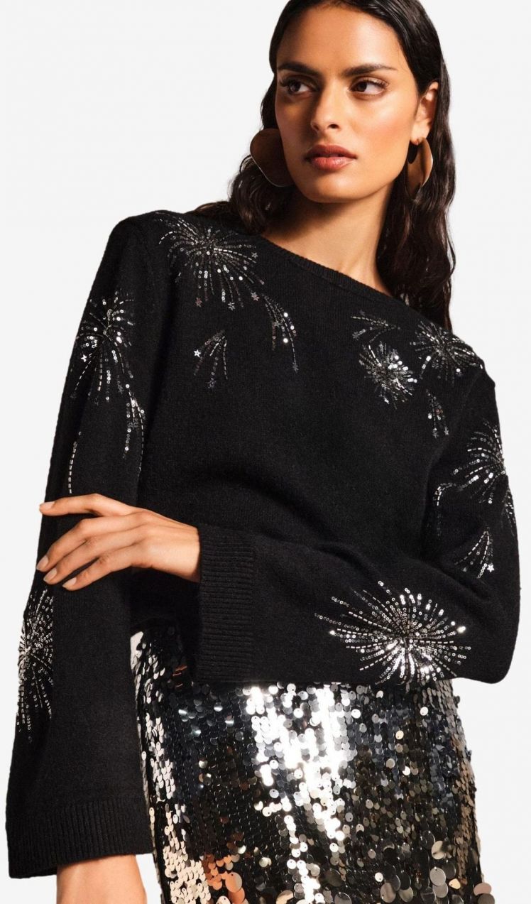 love & roses Sveter 'Christmas'  čierna