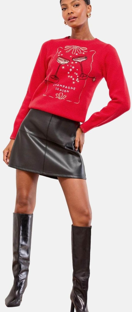 Lipsy Sveter  červená