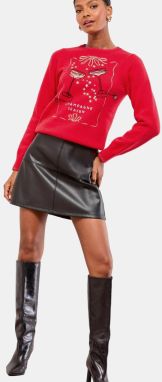 Lipsy Sveter  červená