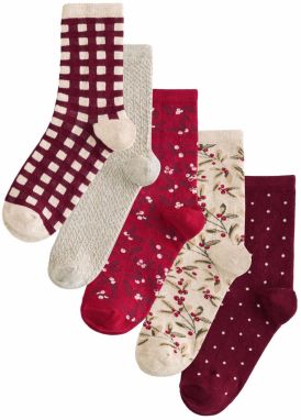 Next Ponožky  slonová kosť / farba lesného ovocia