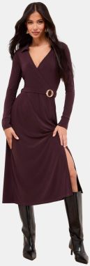 Lipsy Šaty  vínovo červená