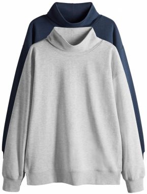 The Set Mikina  námornícka modrá / svetlosivá