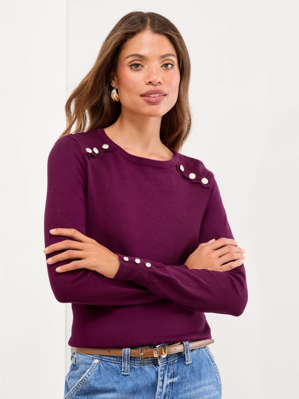 Lipsy Sveter  burgundská