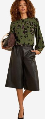 love & roses Blúzka  olivová / ružová / čierna