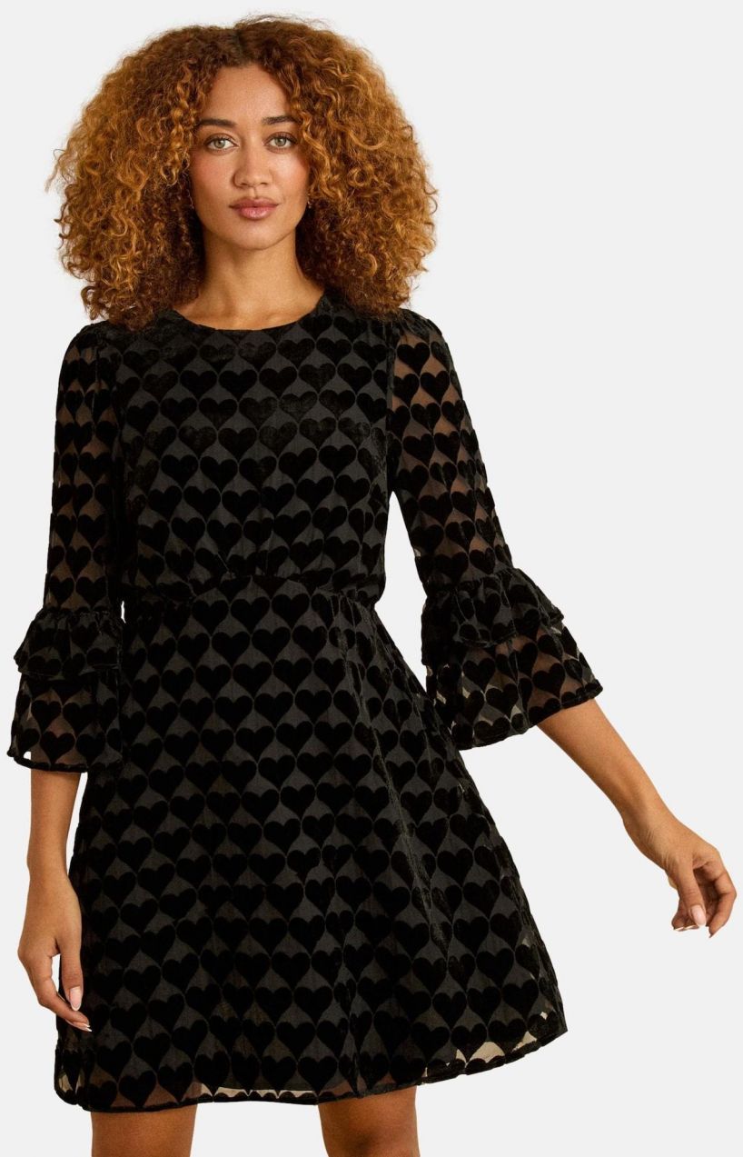 love & roses Šaty  tmavosivá / čierna