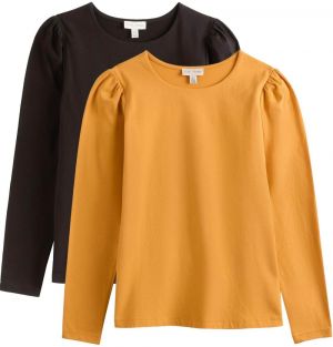 love & roses Tričko  tmavožltá / čierna