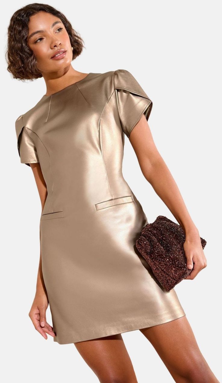 Friends Like These Šaty  zlatá