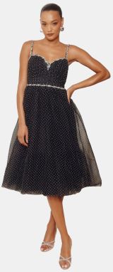 Lipsy Šaty  čierna / biela