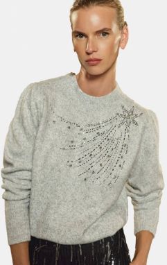 love & roses Sveter  sivá melírovaná