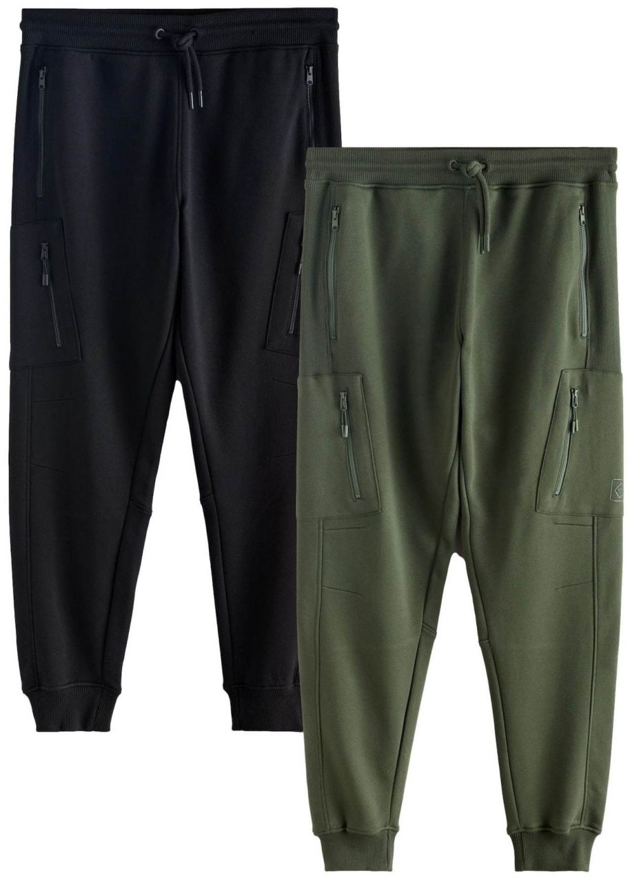 Next Športové nohavice  tmavozelená / čierna