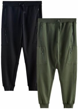 Next Športové nohavice  tmavozelená / čierna