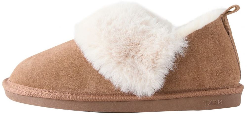 Next Papuče  svetlohnedá / biela