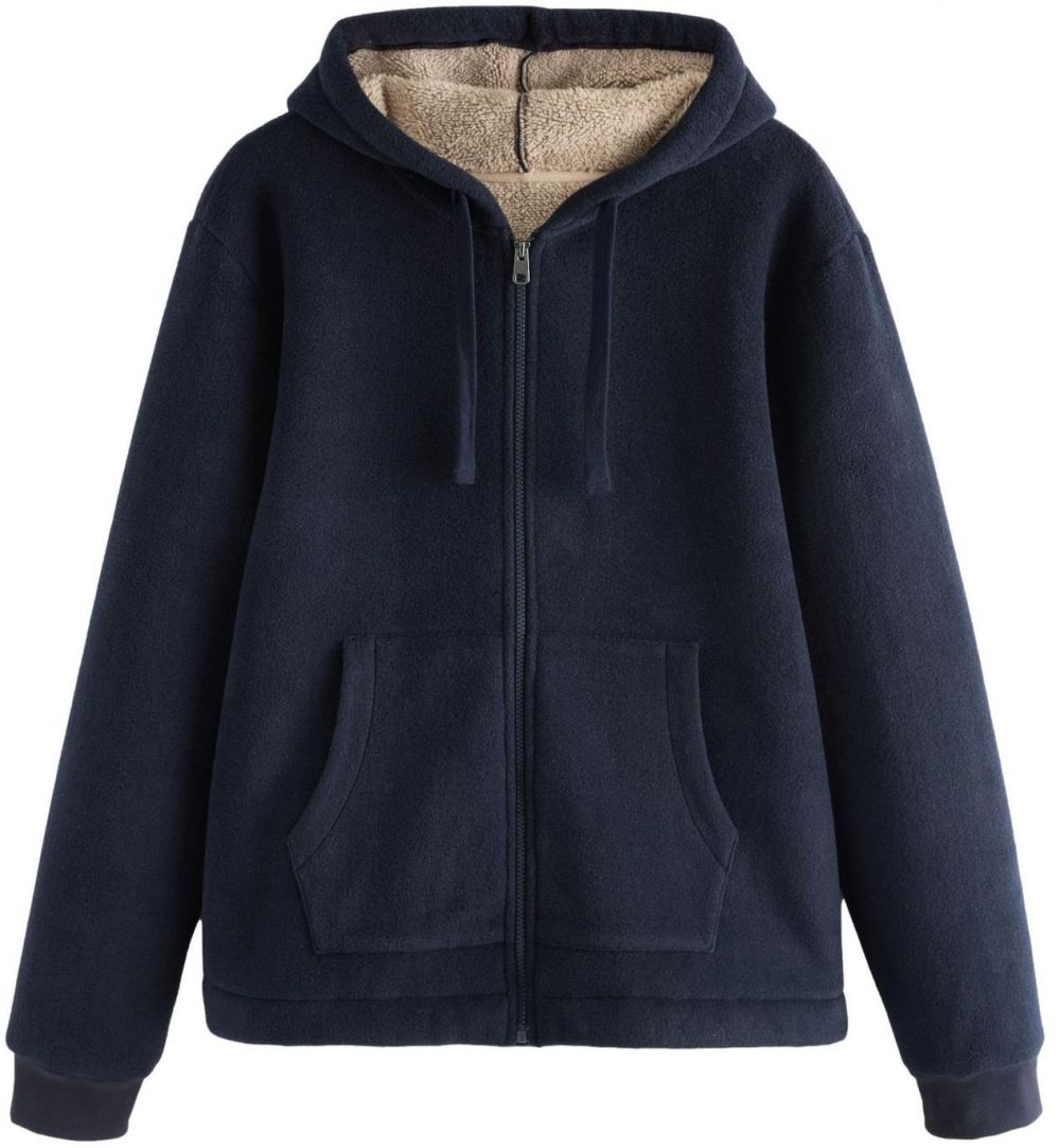 Next Tepláková bunda  námornícka modrá