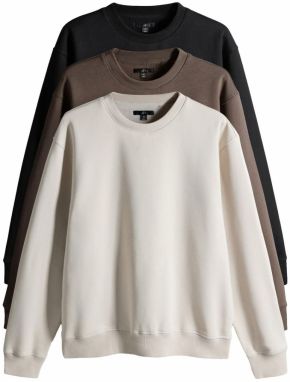 The Set Mikina  krémová / hnedá / čierna