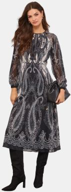 Lipsy Šaty  čierna / biela