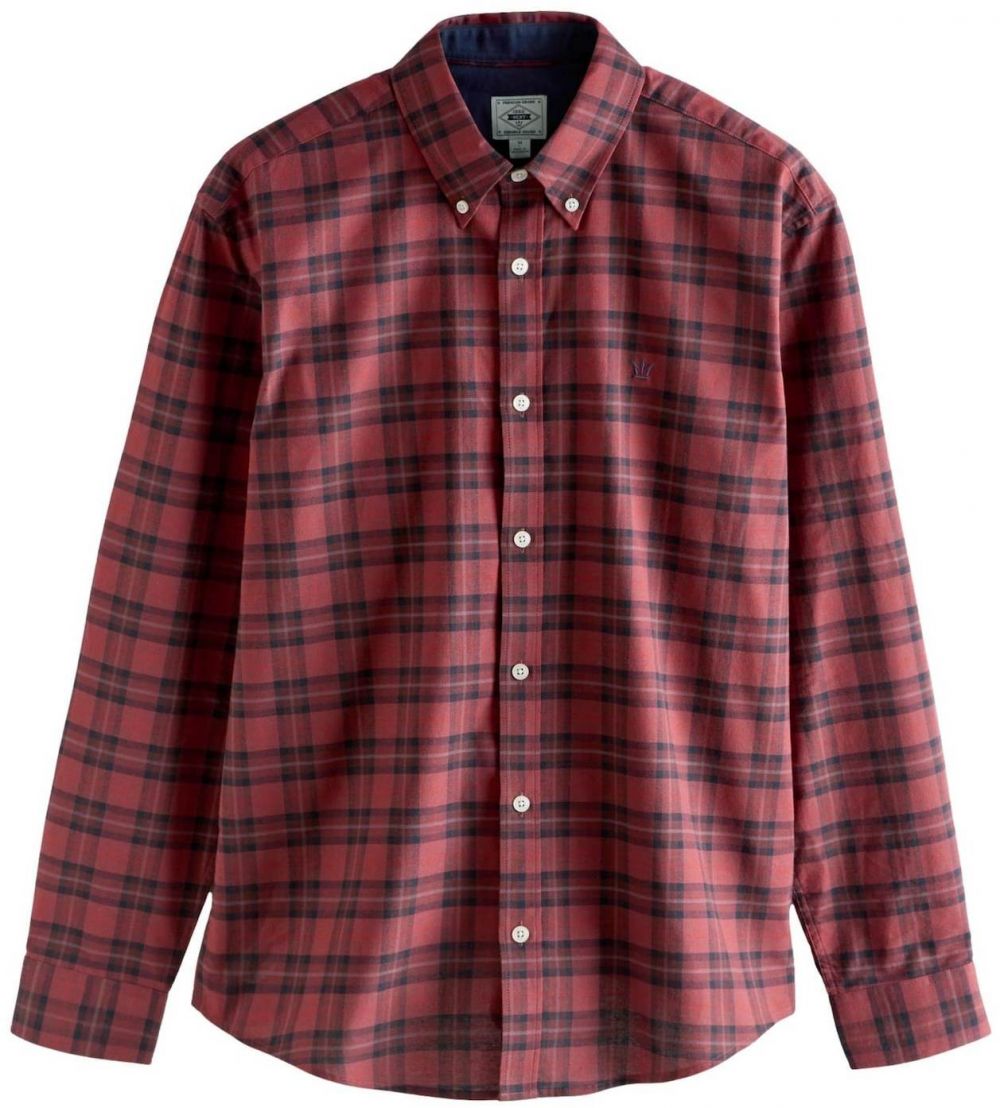 Next Košeľa  burgundská / čierna