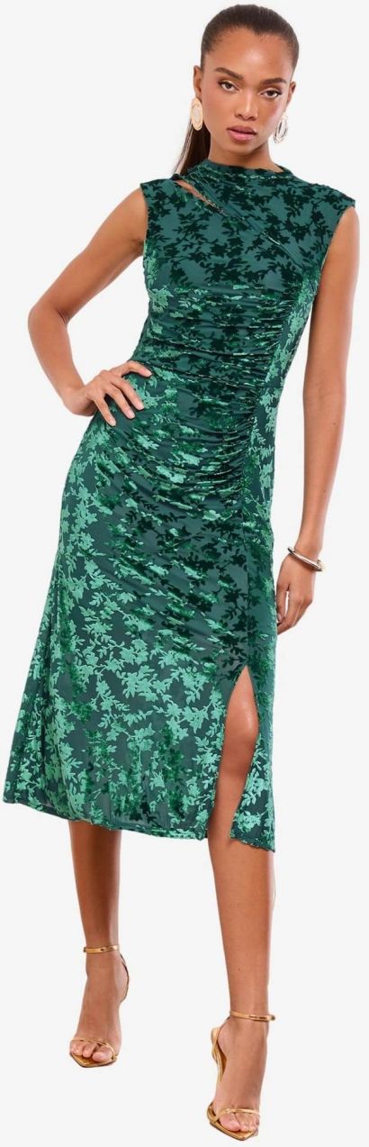 Lipsy Šaty  zelená / čierna