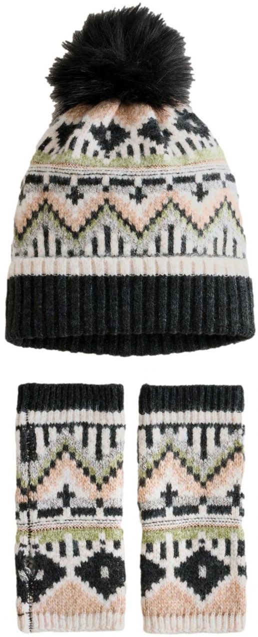 Next Čiapky  telová / svetlozelená / čierna / biela ako vlna