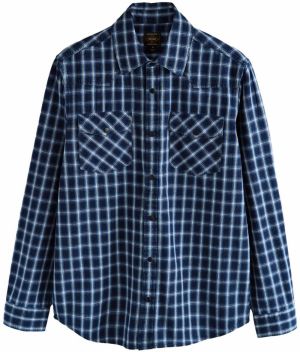 Next Košeľa  modrá / tmavomodrá / biela melírovaná