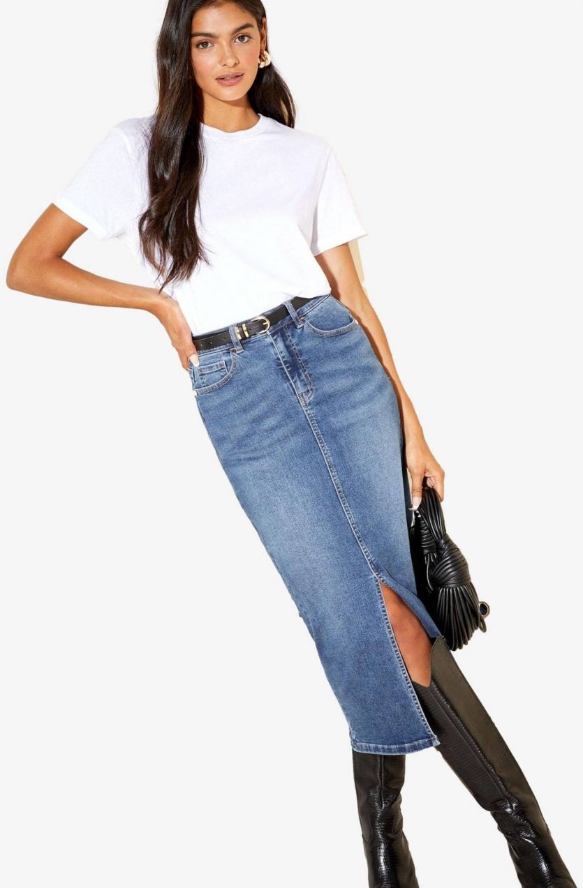 Friends Like These Sukňa  modrá denim