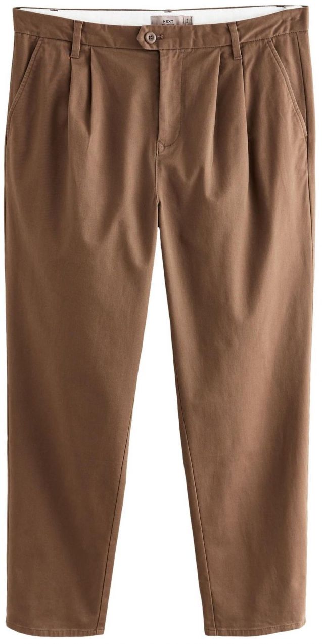 Next Plisované nohavice  svetlohnedá
