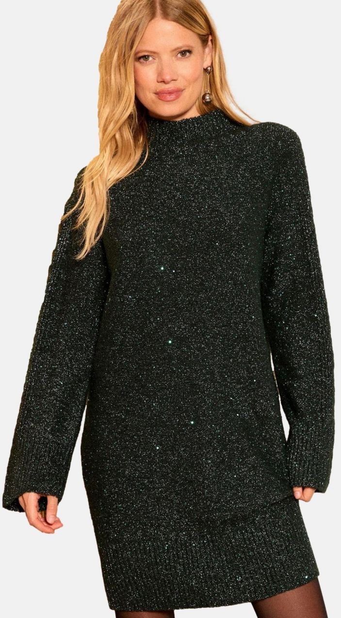 love & roses Pletené šaty  tmavozelená