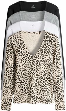 The Set Tričko  béžová / krémová / sivá / čierna