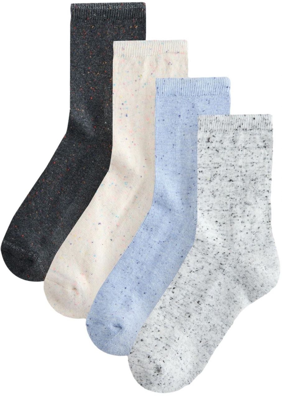 Next Ponožky  modrá melírovaná / sivá melírovaná / čierna melírovaná / biela melírovaná