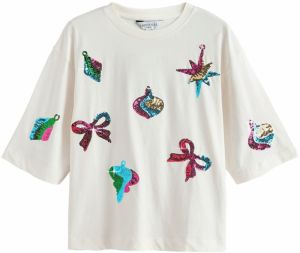 Next Oversize tričko  krémová / azúrová / žltá / ružová