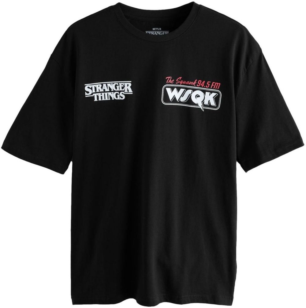 Next Tričko 'Stranger Things'  purpurová / čierna / biela