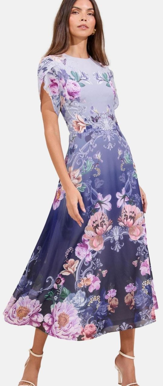 Lipsy Šaty  indigo / modrofialová / orchideová / lososová