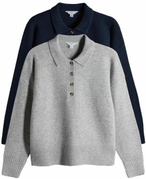 The Set Sveter  námornícka modrá / sivá melírovaná