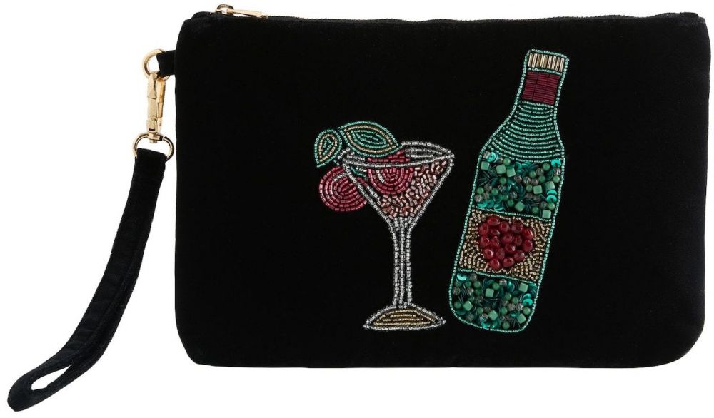 Next Listová kabelka 'Martini'  zelená / rubínová / čierna / strieborná