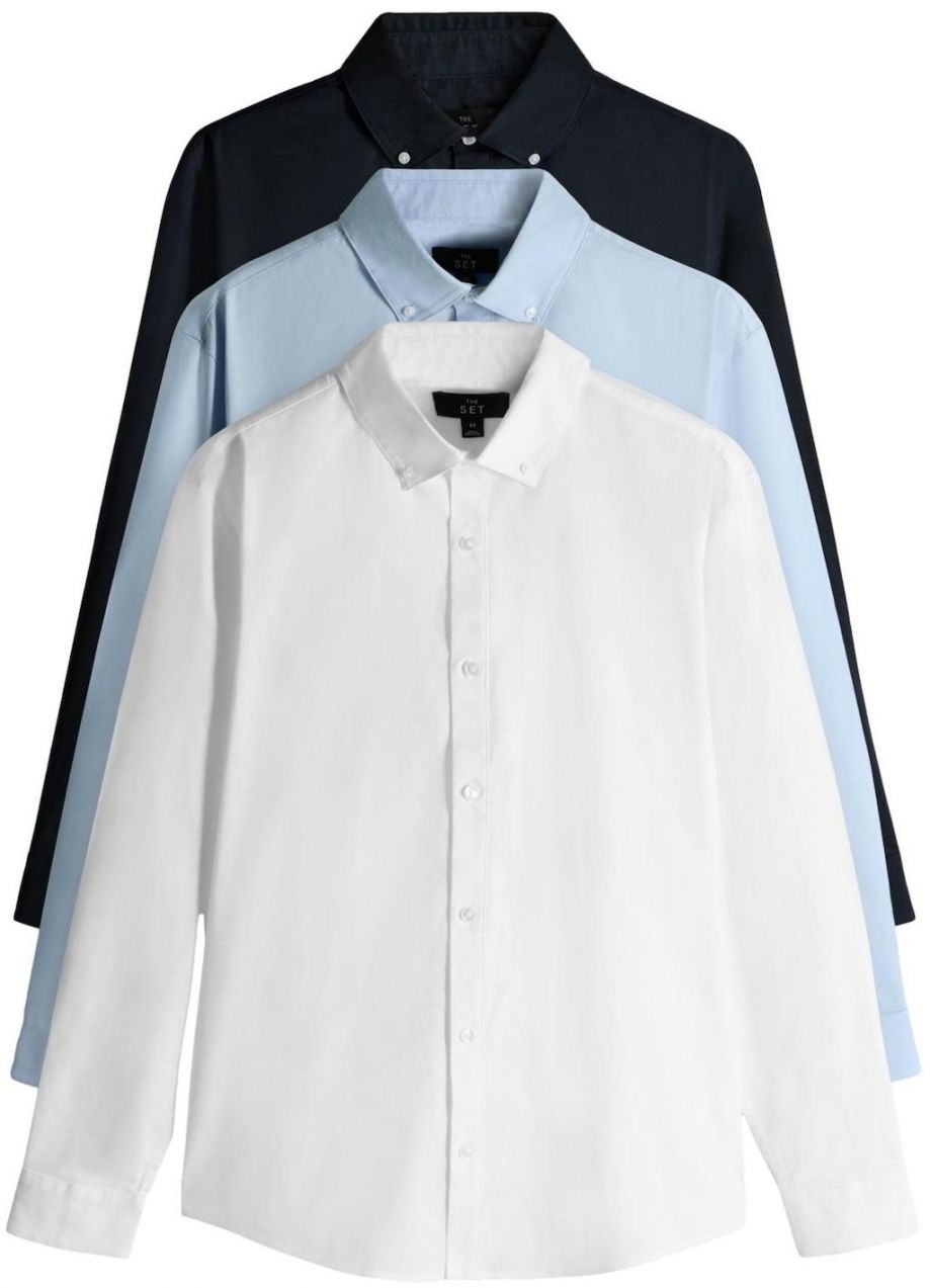 The Set Košeľa  námornícka modrá / svetlomodrá / biela