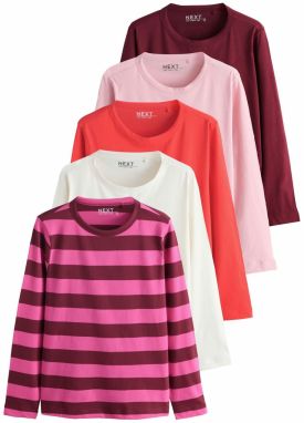 Next Tričko  ružová / svetloružová / burgundská / biela