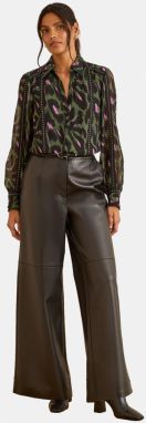 love & roses Blúzka  kaki / ružová / čierna