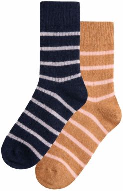 Next Ponožky  nebielená / námornícka modrá / mokka