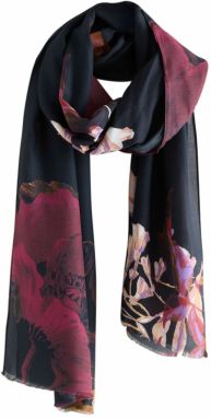 Next Šál  levanduľová / farba lesného ovocia / čierna / biela