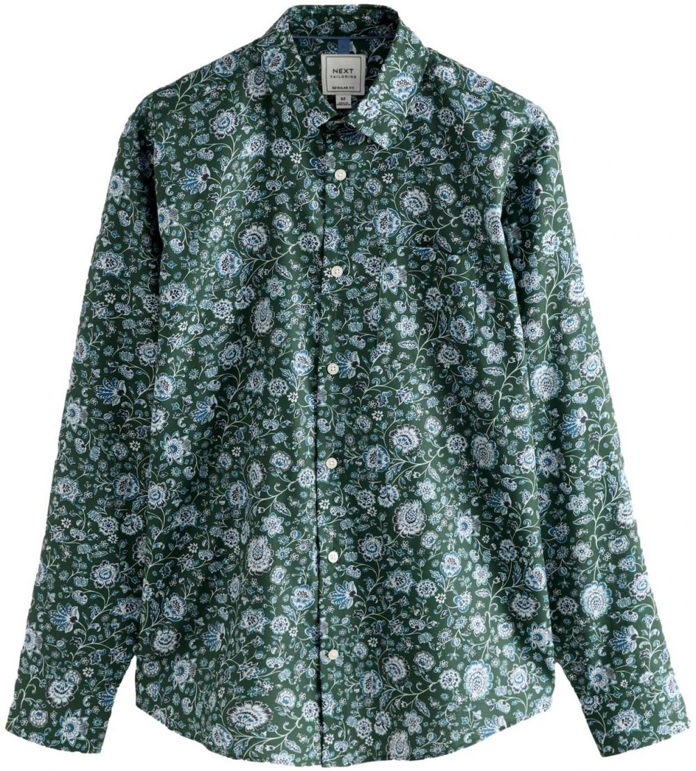 Next Košeľa  tmavomodrá / petrolejová / tmavozelená / šedobiela