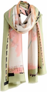 Next Šál  pastelovo zelená / ružová / biela