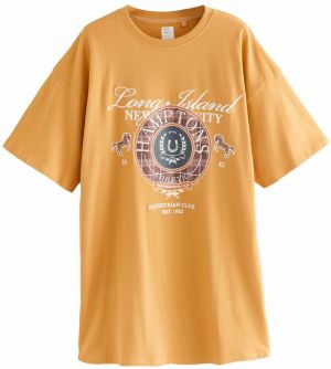 Next Nočná košieľka  gaštanová / žltá / čierna / biela