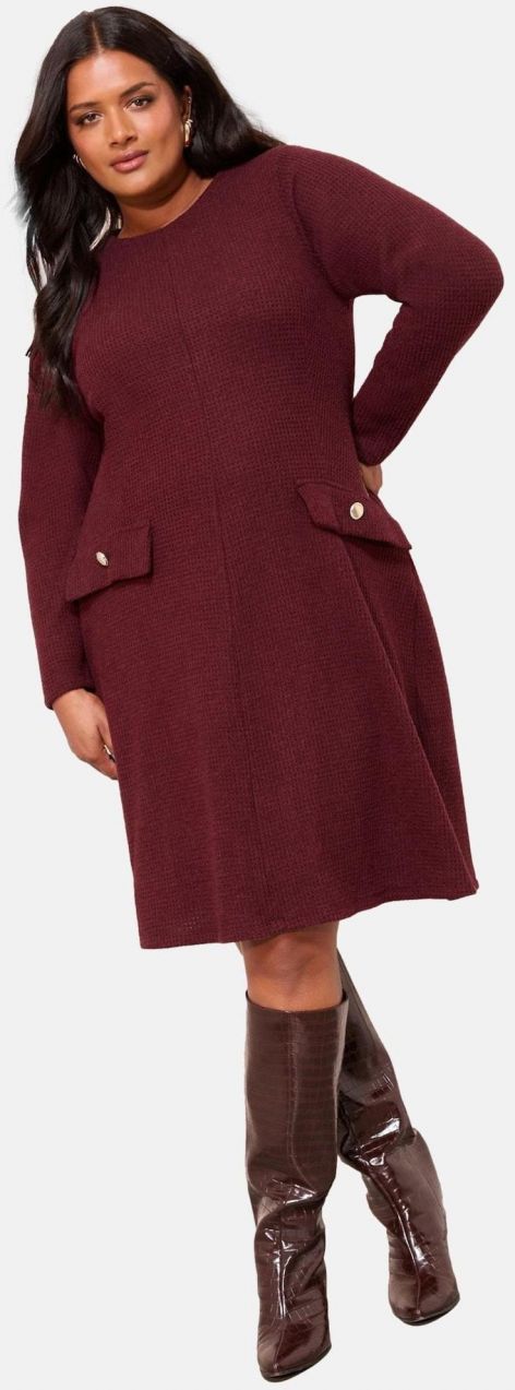 Friends Like These Šaty  vínovo červená