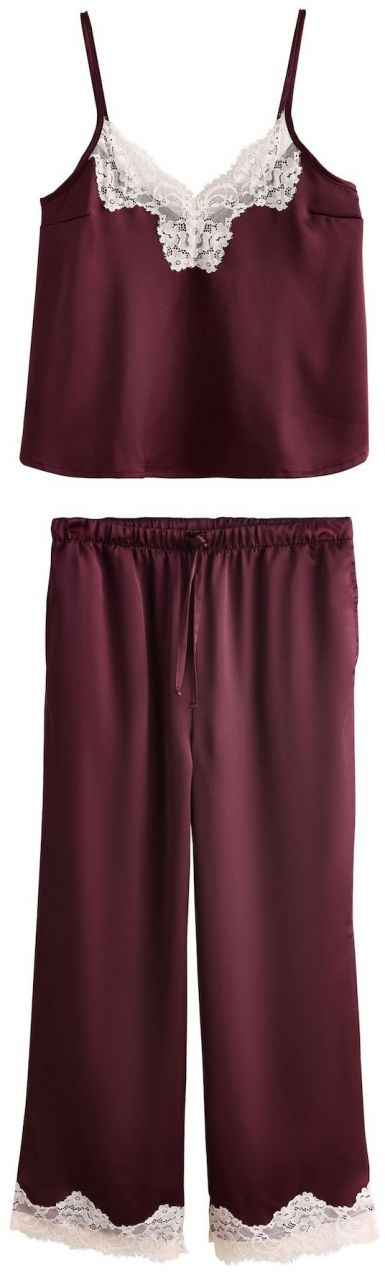 Next Pyžamo  burgundská / biela